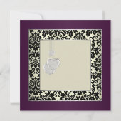 Plum Paars, Cream and Black Kaart (Achterkant)