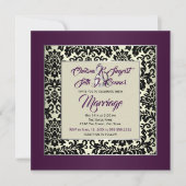 Plum Paars, Cream and Black Kaart (Voorkant)