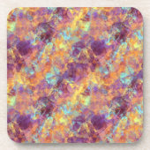 Plum Paars Crumpled Texture Bier Onderzetter (Voorkant)