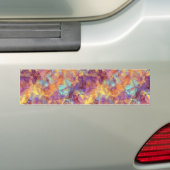 Plum Paars Crumpled Texture Bumpersticker (Op auto)