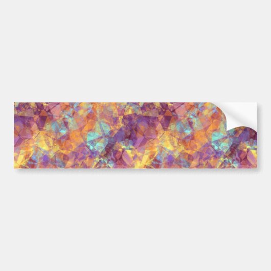 Plum Paars Crumpled Texture Bumpersticker (Voorkant)