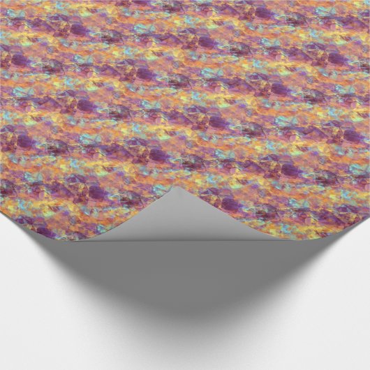 Plum Paars Crumpled Texture Cadeaupapier (Hoek)