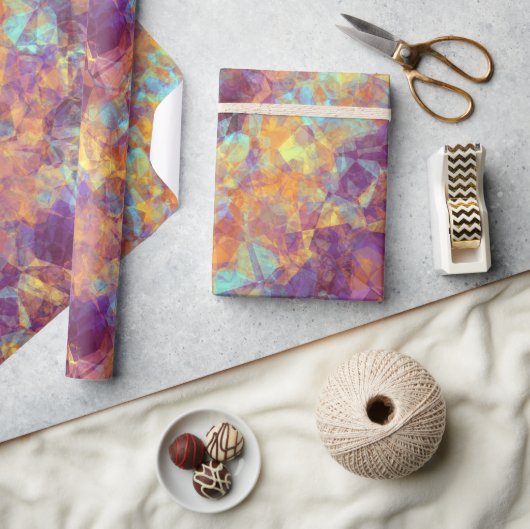 Plum Paars Crumpled Texture Cadeaupapier (Crafts)