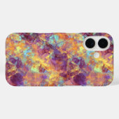 Plum Paars Crumpled Texture Case-Mate iPhone Case (Achterkant (horizontaal))