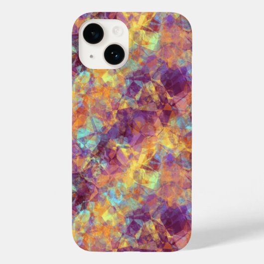Plum Paars Crumpled Texture Case-Mate iPhone Case (Achterkant)