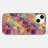 Plum Paars Crumpled Texture Case-Mate iPhone Case (Achterkant (horizontaal))
