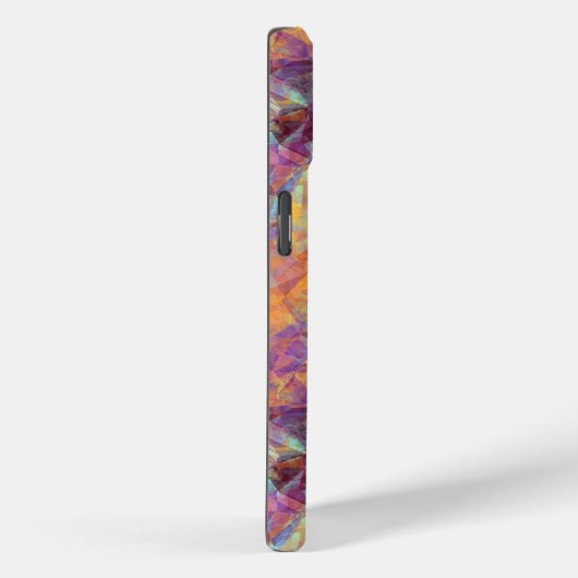 Plum Paars Crumpled Texture Case-Mate iPhone Case (Achterkant / Rechts)