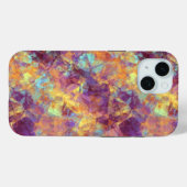 Plum Paars Crumpled Texture Case-Mate iPhone Case (Achterkant (horizontaal))