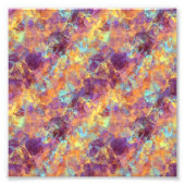 Plum Paars Crumpled Texture Foto Afdruk (Voorkant)