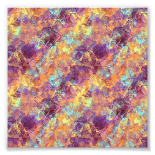 Plum Paars Crumpled Texture Foto Afdruk (Voorkant)