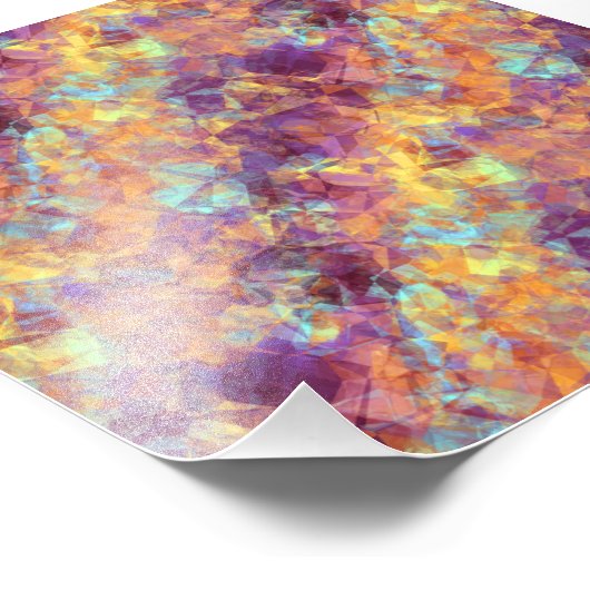 Plum Paars Crumpled Texture Foto Afdruk (Hoek)