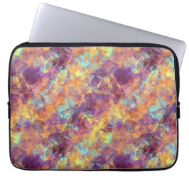 Plum Paars Crumpled Texture Laptop Sleeve