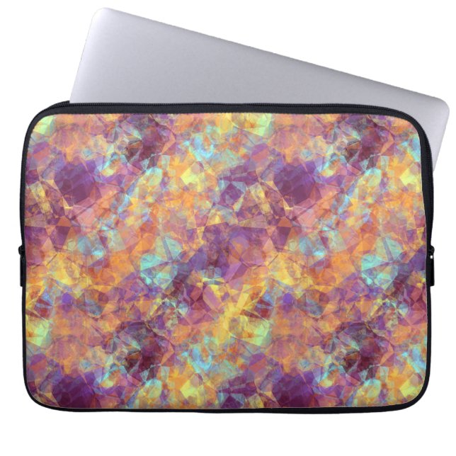 Plum Paars Crumpled Texture Laptop Sleeve (Voorkant)
