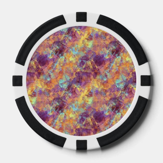 Plum Paars Crumpled Texture Pokerchips (Voorkant)