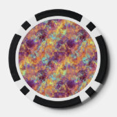 Plum Paars Crumpled Texture Pokerchips (Achterkant)