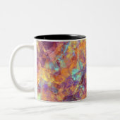 Plum Paars Crumpled Texture Tweekleurige Koffiemok (Links)