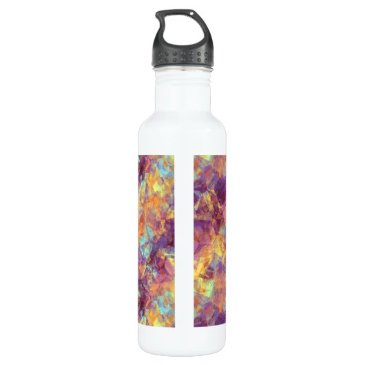 Plum Paars Crumpled Texture Waterfles (Achterkant)