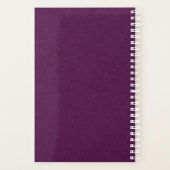Plum Paars Delicate Leaf over het huwelijk Planner (Achterkant)