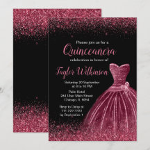 Plum Paars Dress Faux Glitter Quinceanera