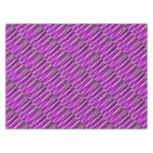 Plum Paars en Burgundy Stripy Lines Pattern Tafelkleed (Voorkant (Horizontaal))