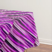 Plum Paars en Burgundy Stripy Lines Pattern Tafelkleed (Voorbeeld)
