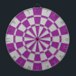 Plum Paars en Grey Dartbord<br><div class="desc">Plum Paars and Grey Dart Board</div>