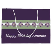 Plum Paars en Sage Green Groot Cadeauzakje (Achterkant)