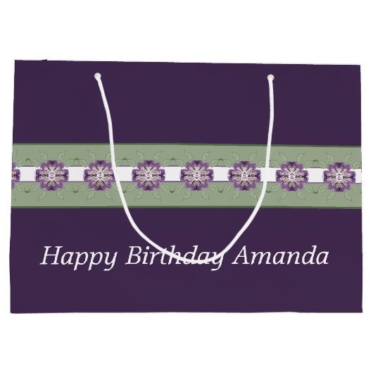 Plum Paars en Sage Green Groot Cadeauzakje (Achterkant)