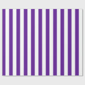 Plum Paars en White Bold Stripes Cadeaupapier (Vlak)