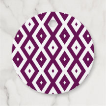 Plum paars en white diamant patroon