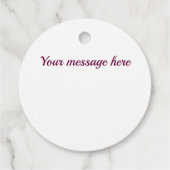 Plum paars en white diamant patroon bedankjes labels (Achterkant)