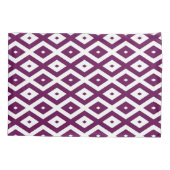 Plum paars en white diamant patroon kussensloop (Achterkant)
