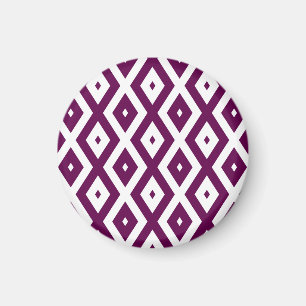 Plum paars en white diamant patroon magneet