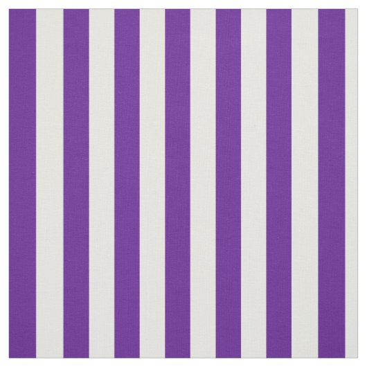 Plum Paars en White Vertical Stripes Stof (Swatch)