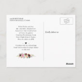 Plum Paars Floral Foto Afstuderen Aankondiging Briefkaart (Achterkant)