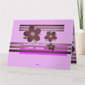 Plum Paars Floral Kaart (Achterkant)