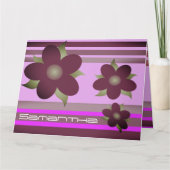 Plum Paars Floral Kaart (Voorkant)