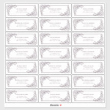  Plum Paars Floral Line Art gastadres