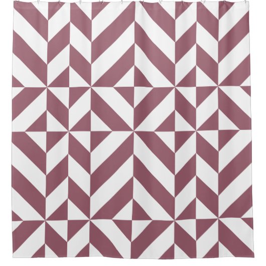 Plum Paars Geometric Cube Pattern Douchegordijn (Voorkant)