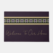 Plum Paars Gold en Black Deurmat (Voorkant)