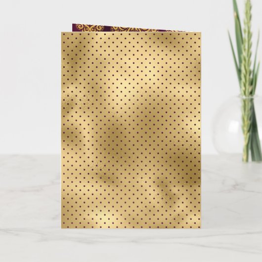 Plum Paars Gold Islamic Motif Muslim Weduwen (Achterkant)