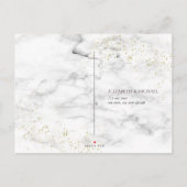 Plum Paars Gold Marble Fall Wedding RSVP Uitnodiging Briefkaart (Achterkant)
