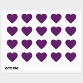 Plum Paars Heart Sticker (Vel)