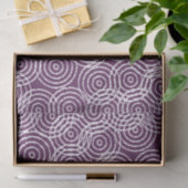 Plum Paars Ikat Olap Circles Geometric Pattern Tissuepapier (Geschenk)
