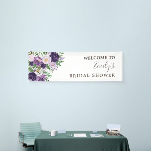 Plum Paars Lavender Greenery Vrijgezellenfeest Ban Spandoek (Beurs)