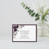 Plum Paars Mauve Floral Coronavirus - Gegevens Informatiekaartje (Staand voorkant)