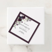 Plum Paars Mauve Floral Waterverf bruiloft Bedankjes Labels (In situ)