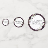 Plum Paars Mauve Floral Waterverf bruiloft Confetti (Voorkanten)