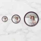 Plum Paars Mauve Floral Waterverf bruiloft Confetti (Achterkanten)