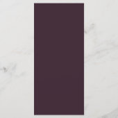 Plum Paars Mauve Floral Waterverf bruiloft Menu (Achterkant)